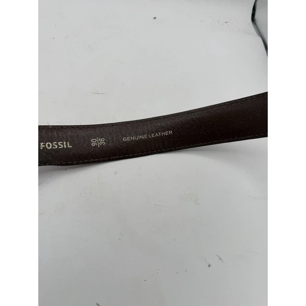 Fossil Leather Work Belt Men's‎ 36 Brown Classic